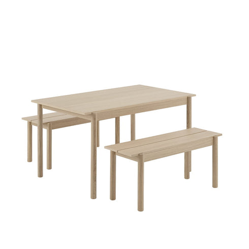 Linear Wood Bench 110x34cm